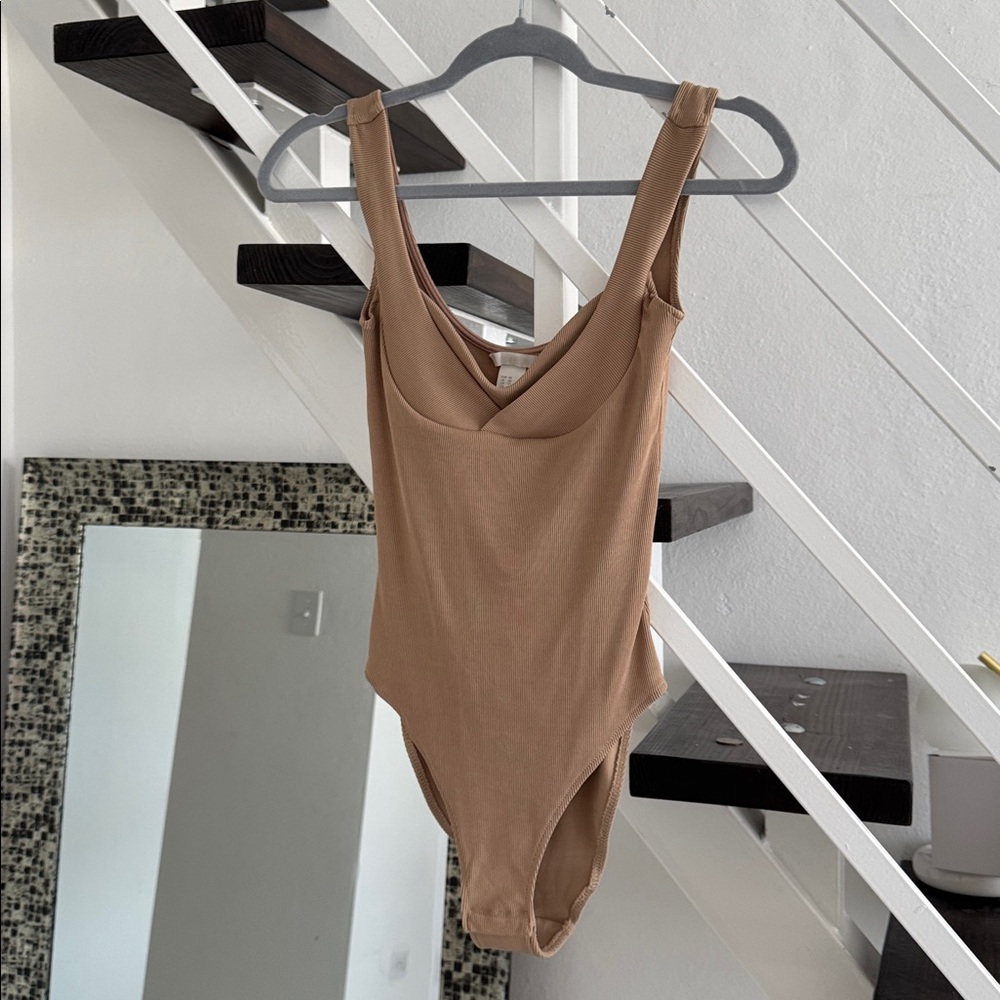 Tan Sleeveless Bodysuit